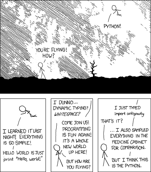 XKCD about learning Python